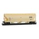 ACF 3-Bay Center Flow Covered Hopper with Elongated Hatches - Ready to Run -- CSX 248708 (bei, N, Micro Trains Line 9400931
