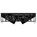 55-Ton Wood-Side 2-Bay Hopper - Kit -- Chesapeake & Ohio 54736 (black), HO, Accurail Inc 81862