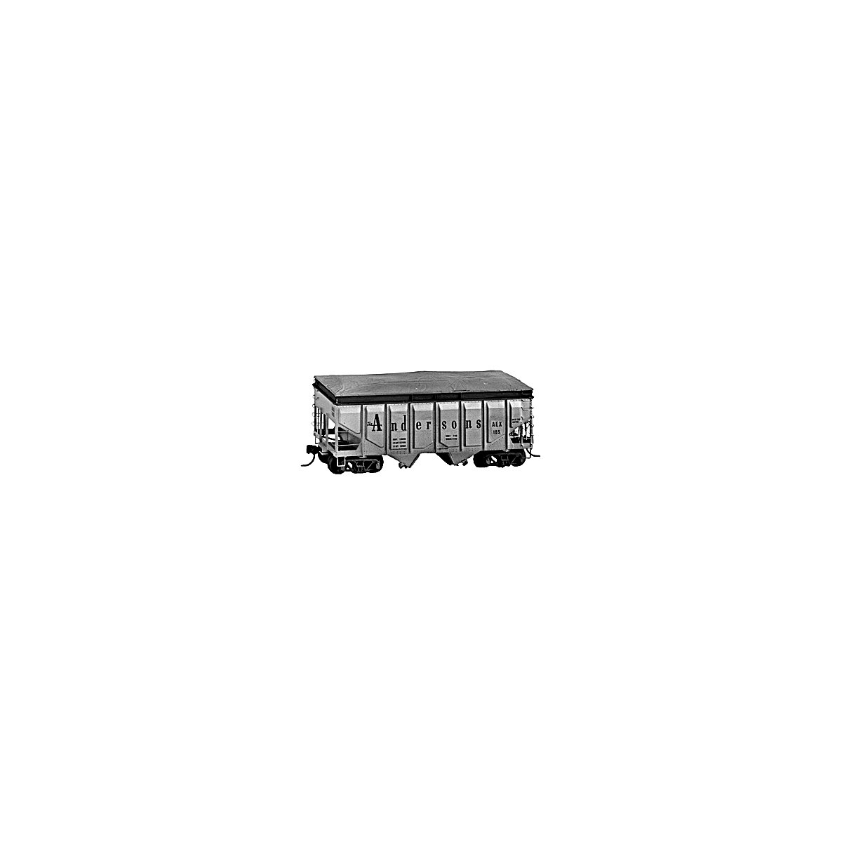 USRA 36′ 2-Bay Panel Side Rebuilt Covered Hopper - Andersons Co. Grain Car -- Undecorated Singl, HO, Tichy Train Group 4031