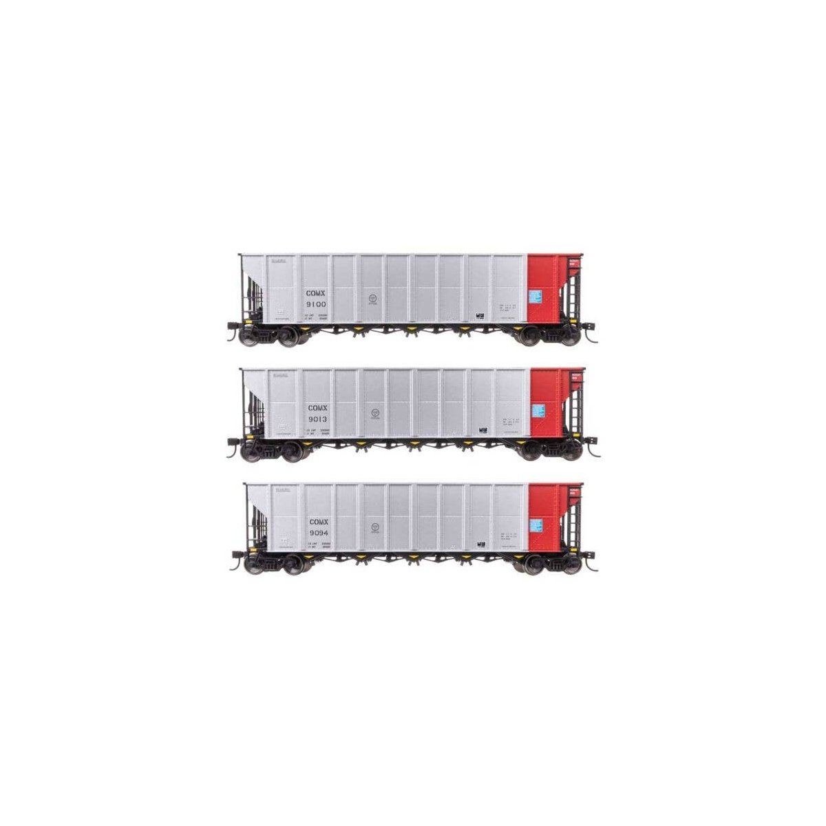 50′ RD-4 Hopper 3-Pack - Ready to Run -- Commonwealth Edison COMX 9013, 9094, 9100, HO, WalthersMainline 56873