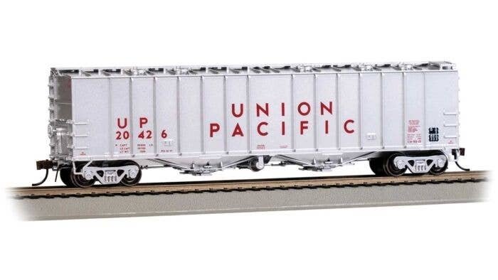 GATX 4180 Airslide Covered Hopper - Ready to Run -- Union Pacific 20426 (silver, red), HO, Bachmann Industries 70615