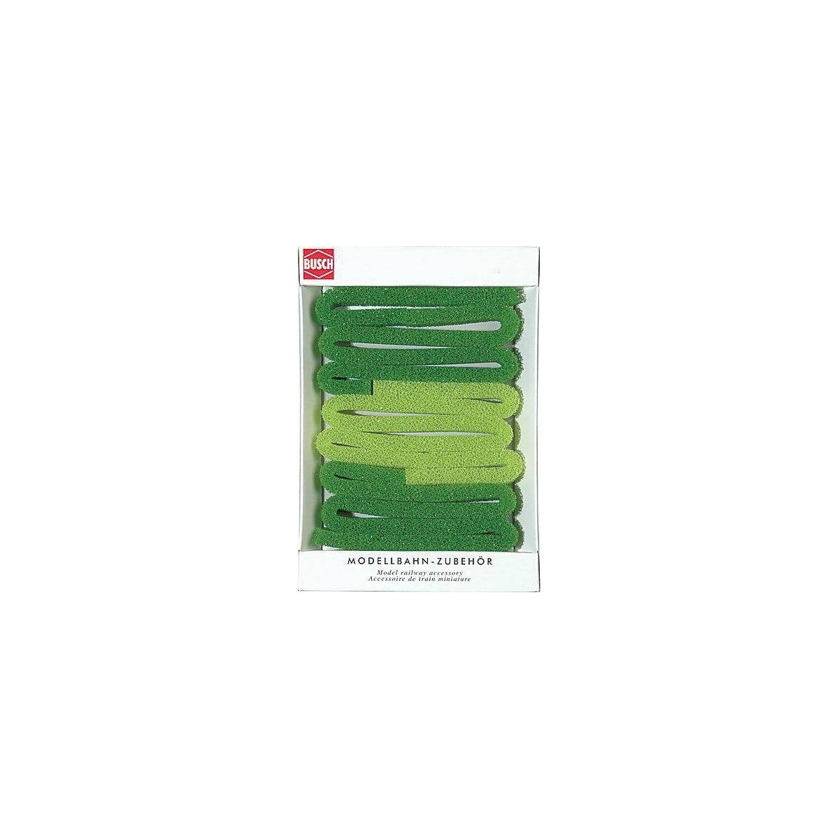 Hedge -- Green 59 x 11/16′ 150 x 1.8cm, HO, Busch Gmbh & Co Kg 7151