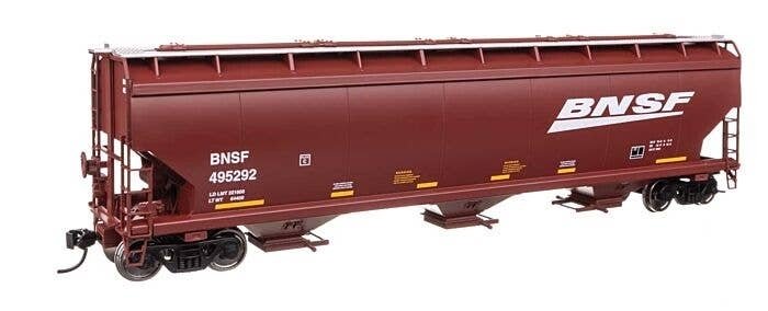 60′ NSC 5150 3-Bay Covered Hopper - Ready to Run -- BNSF Railway 495292, HO, WalthersMainline 7741