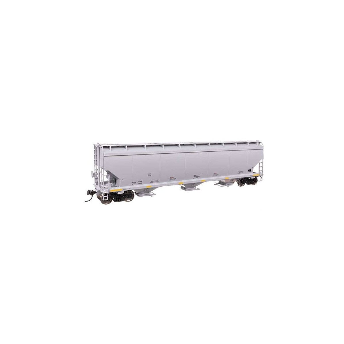 60′ NSC 5150 3-Bay Covered Hopper - Ready to Run -- Data Only (gray), HO, WalthersMainline 7755