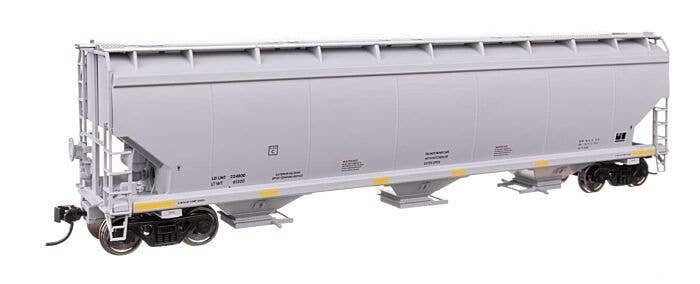 60′ NSC 5150 3-Bay Covered Hopper - Ready to Run -- Data Only (gray), HO, WalthersMainline 7755
