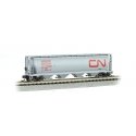 Canadian Cylindrical 4-Bay Grain Hopper - Ready to Run - Silver Series(R) -- Canadian Nationa, N, Bachmann Industries 19163