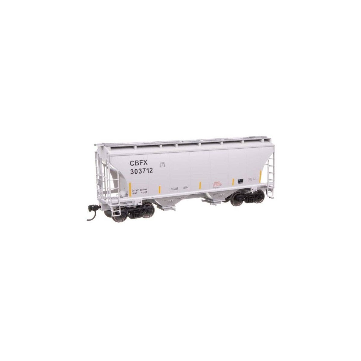 39′ Trinity 3281 2-Bay Covered Hopper - Ready-to-Run -- CBFX 303712, HO, WalthersMainline 49305