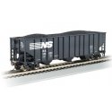 Bethlehem Steel 3-Bay 100-Ton Open Hopper - Ready to Run - Silver Series(R) -- Norfolk South, HO, Bachmann Industries 18728