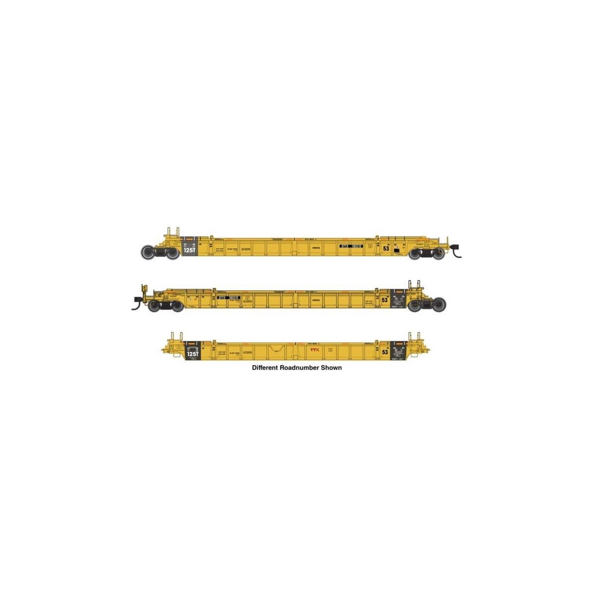 NSC Articulated 3-Unit 53′ Well Car - Ready-to-Run -- TTX 785815, HO, WalthersMainline 55828