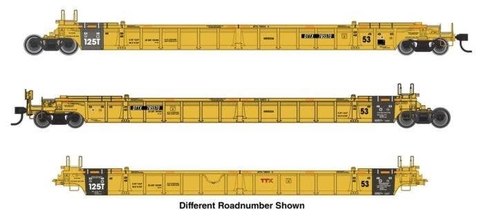 NSC Articulated 3-Unit 53′ Well Car - Ready-to-Run -- TTX 785815, HO, WalthersMainline 55828