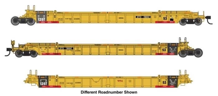 NSC Articulated 3-Unit 53′ Well Car - Ready-to-Run -- TTX 787329, HO, WalthersMainline 55831