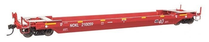 Gunderson Rebuilt All-Purpose 40′ Well Car - Ready-To-Run -- Northwestern Oklahoma Railroad (red), HO, WalthersProto 109137