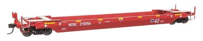 Gunderson Rebuilt All-Purpose 40′ Well Car - Ready-To-Run -- Northwestern Oklahoma Railroad (red), HO, WalthersProto 109136