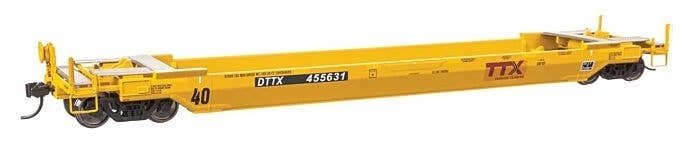 Gunderson Rebuilt All-Purpose 40′ Well Car - Ready-To-Run -- DTTX (Patched) 455631, HO, WalthersProto 109150