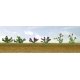Assorted Flower Plants -- Set 1 pkg(12), HO, JTT Miniature Tree 95557