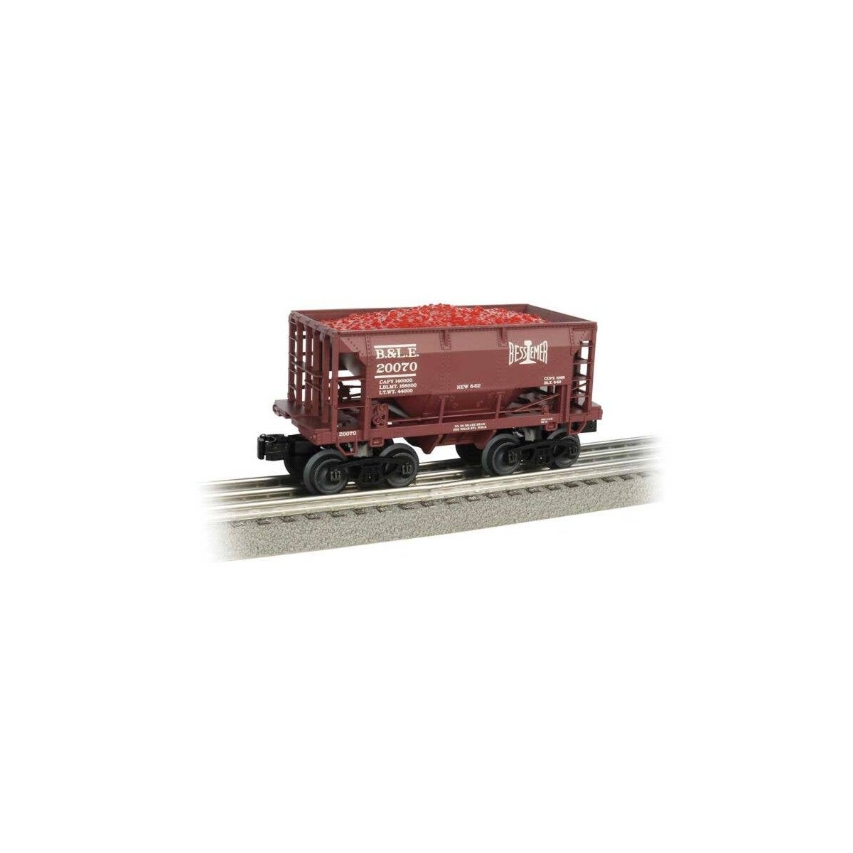 70-Ton Ore Car - 3-Rail Ready to Run - Williams -- Bessemer & Lake Erie, O, Bachmann Industries 48502