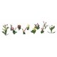 Assorted Flower Plants -- Set 4 pkg(10), HO, JTT Miniature Tree 95563