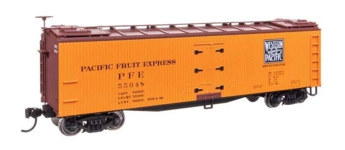 40′ Early Reefer - Ready To Run -- Pacific Fruit Express WP 55048, HO, WalthersMainline 41235