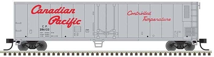 50′ Mechanical Reefer - Ready to Run -- Canadian Pacific 286122 (silver, red, Script Lettering), N, Trainman 50006476