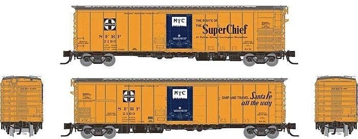 Class RR-56 Mechanical Reefer - Ready to Run -- Santa Fe (orange, blue, black, Mixed Slogans,, N, Rapido Trains Inc 561011A