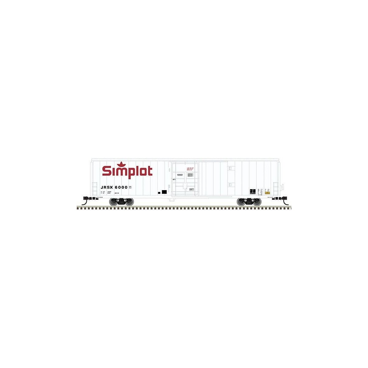 Cryogenic Reefer - Ready to Run - Master(R) -- JR Simplot 6000 (white, orange), N, Atlas Model Railroad Co. 50005974