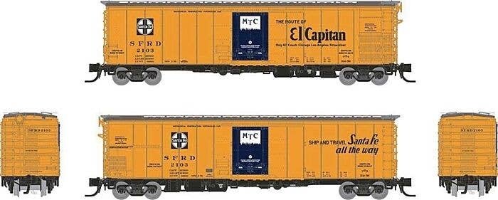 Class RR-56 Mechanical Reefer - Ready to Run -- Santa Fe (orange, blue, black, El Capitan Slo, N, Rapido Trains Inc 561005A