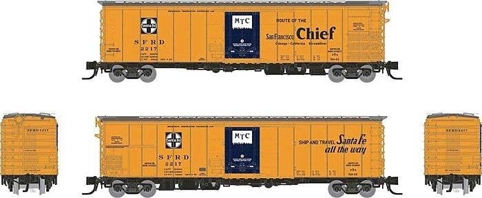 Class RR-56 Mechanical Reefer - Ready to Run -- Santa Fe 3 (orange, blue, black, San Francisc, N, Rapido Trains Inc 561009A