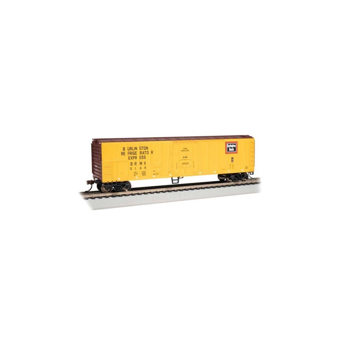 50′ Steel Mechanical Reefer - Ready to Run - Silver Series(R) -- Chicago, Burlington & Quinc, HO, Bachmann Industries 17912