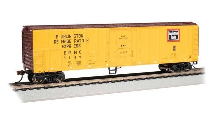 50′ Steel Mechanical Reefer - Ready to Run - Silver Series(R) -- Chicago, Burlington & Quinc, HO, Bachmann Industries 17912