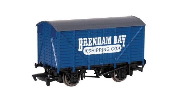 Wood Boxcar (Box Van) - Ready to Run - Thomas & Friends(TM) -- Brendham Bay Shipping Co. (bl, HO, Bachmann Industries 77409