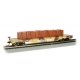 52′ Flatcar with Crate Load - Ready to Run - Silver Series(R) -- Strike Force (Desert Camouf, HO, Bachmann Industries 18934