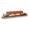 52′ Flatcar with Crate Load - Ready to Run - Silver Series(R) -- Strike Force (Desert Camouf, HO, Bachmann Industries 18934