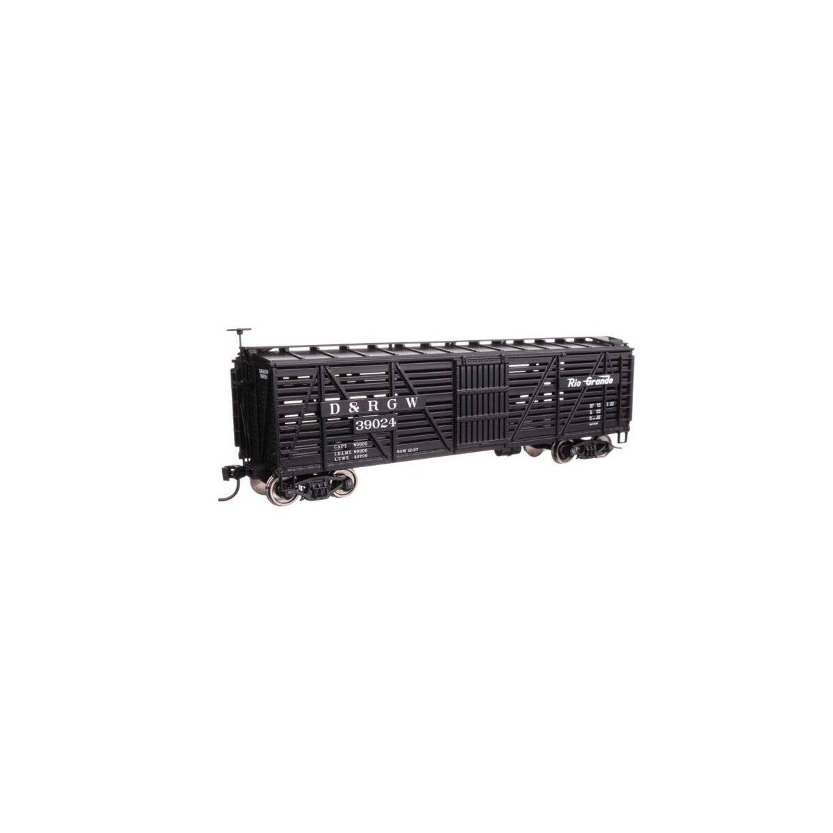 40′ Wood Stock Car - Ready to Run -- Denver & Rio Grande Western 39024, HO, WalthersMainline 41456