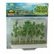 Woods Edge Trees -- Pastel Green - 3 to 3-1/2′ 7.6 to 8.9cm pkg(14), ALL, JTT Miniature Tree 95620