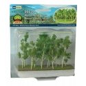 Woods Edge Trees -- Pastel Green - 3 to 3-1/2′ 7.6 to 8.9cm pkg(14), ALL, JTT Miniature Tree 95620