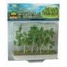 Woods Edge Trees -- Pastel Green - 3 to 3-1/2′ 7.6 to 8.9cm pkg(14), ALL, JTT Miniature Tree 95620