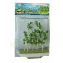 Woods Edge Trees -- Pastel Green 4 to 5-1/2′ pkg(8), ALL, JTT Miniature Tree 95621