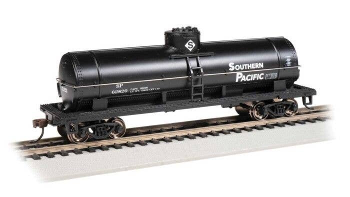 40′ Single-Dome Tank Car - Ready to Run - Silver Series(R) -- Southern Pacific 62820 (black,, HO, Bachmann Industries 17818