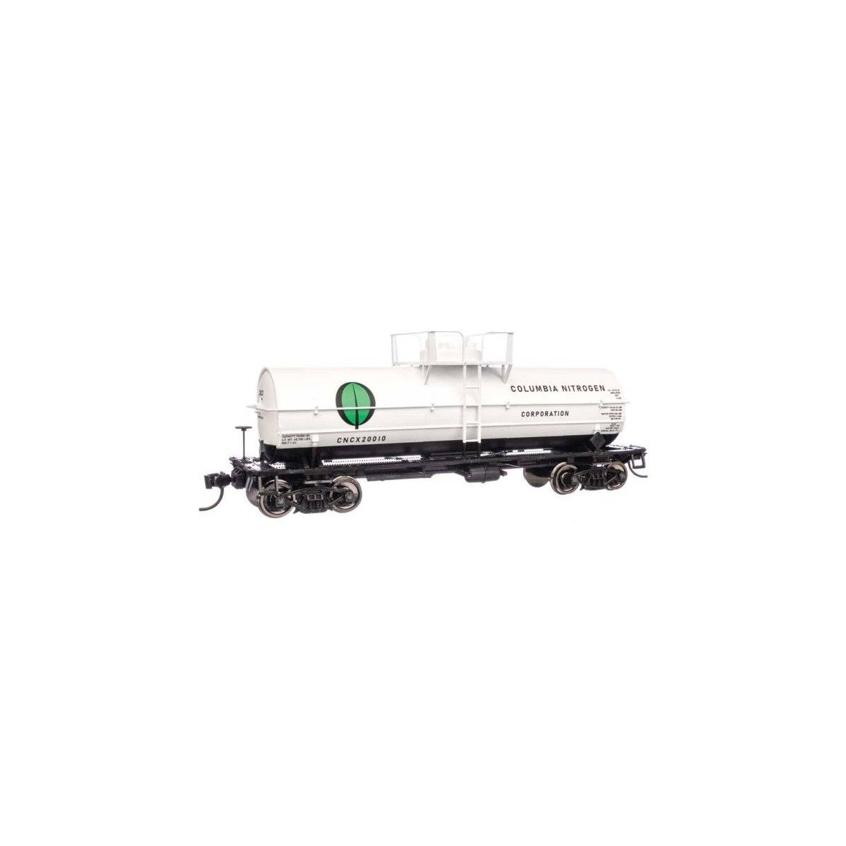 36′ 10,000-Gallon Insulated Tank Car w/Large Dome, Bolted Jacket - Ready to -- Columbia Nitroge, HO, WalthersMainline 48402