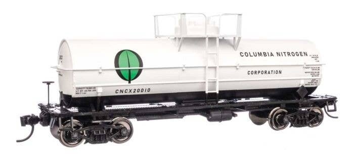 36′ 10,000-Gallon Insulated Tank Car w/Large Dome, Bolted Jacket - Ready to -- Columbia Nitroge, HO, WalthersMainline 48402