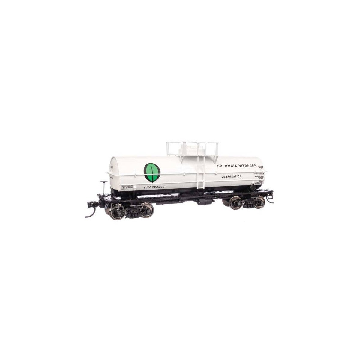 36′ 10,000-Gallon Insulated Tank Car w/Large Dome, Bolted Jacket - Ready to -- Columbia Nitroge, HO, WalthersMainline 48401
