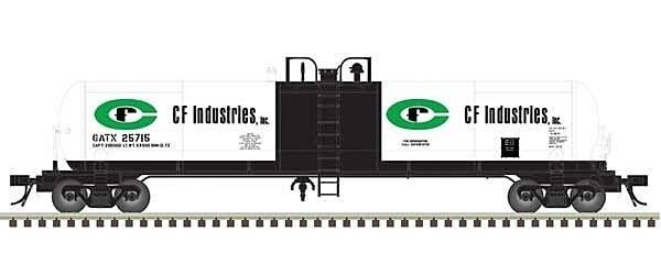 GATX 20,700-Gallon Tank Car - Ready to Run - Master(R) -- CF Industries GATX 25715 (w, N, Atlas Model Railroad Co. 50006296