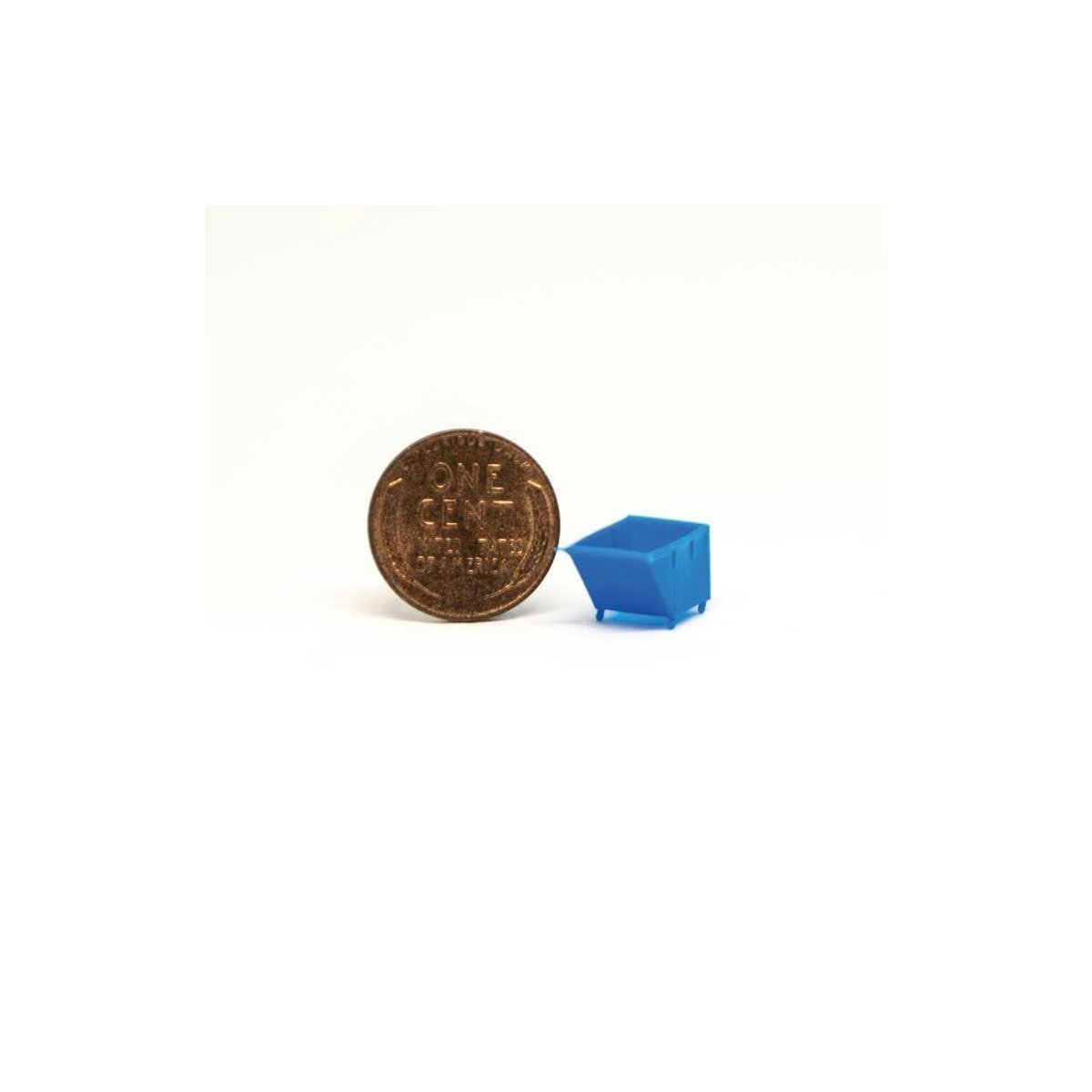 Dumpster -- Slant Front Rear Load Open Top With Casters, N, ALL SCALE MINIATURES 1601778