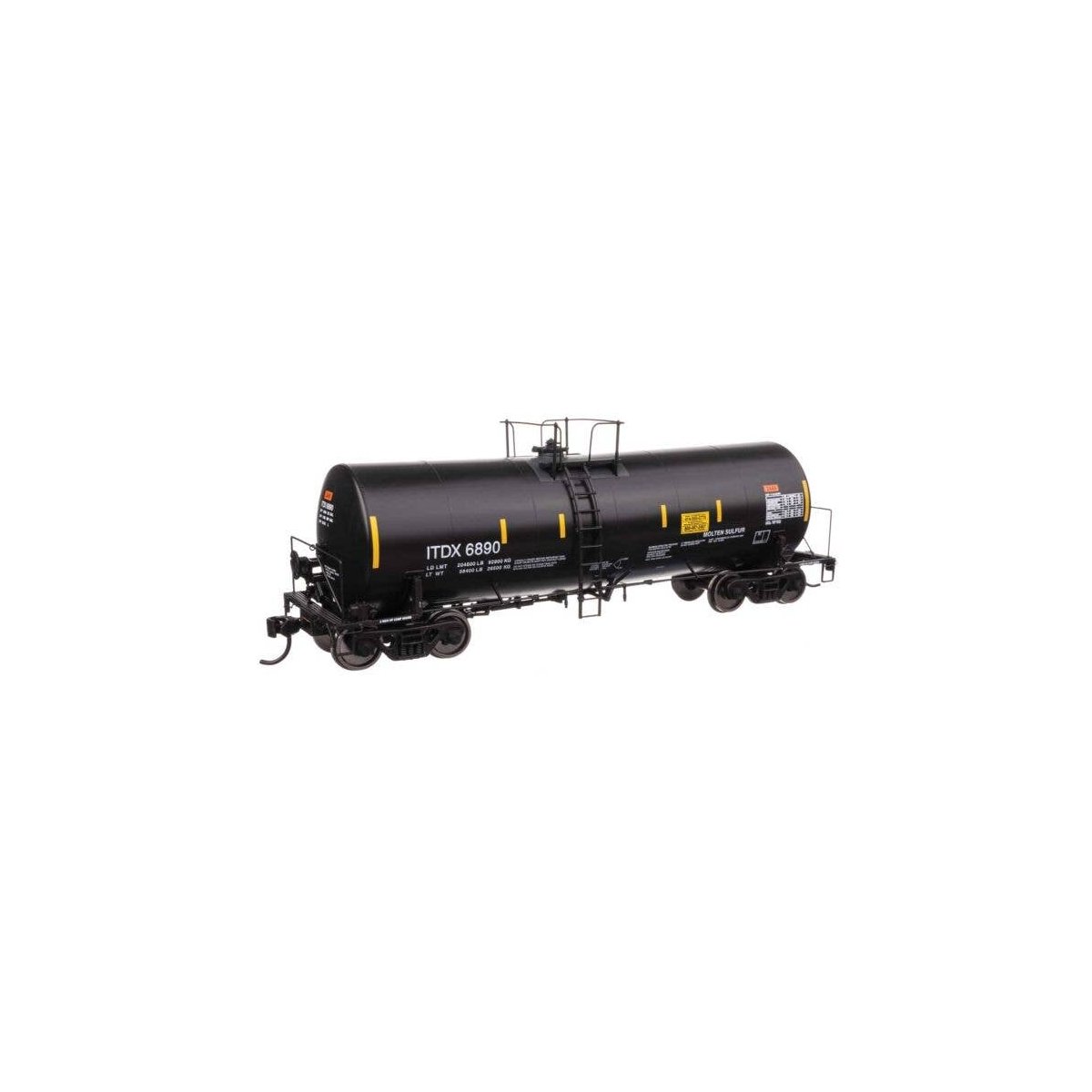 40′ Trinity 14,000-Gallon Molten Sulfur Tank Car - Ready to Run -- Sulcom ITDX 6890, HO, WalthersProto 100063
