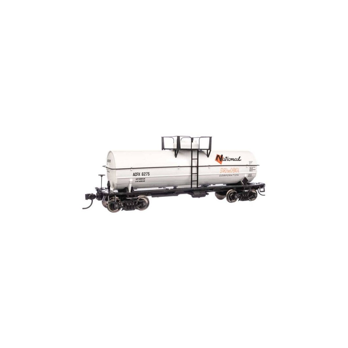 36′ 10,000-Gallon Insulated Tank Car w/Large Dome, Bolted Jacket - Ready to -- National Starch , HO, WalthersMainline 48424
