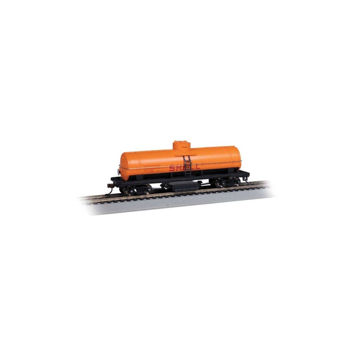 Track Cleaning Tank Car - Ready-to-Run - Silver Series(R) -- Shell 1782 (yellow-orange, blac, HO, Bachmann Industries 16306