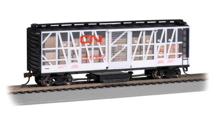 Track Cleaning 40′ Boxcar, Removable Dry Pad - Ready to Run - Silver Series -- Canadian Nati, HO, Bachmann Industries 16323