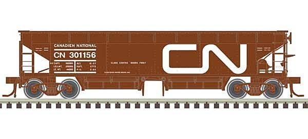 70-Ton Hart Ballast Car 3-Pack - Ready to Run - Master(R) -- Canadian National 30121, HO, Atlas Model Railroad Co. 20006810