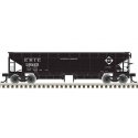 70-Ton Hart Ballast Car - Ready to Run - Master(R) -- Erie 39837 (black, white), HO, Atlas Model Railroad Co. 20006803
