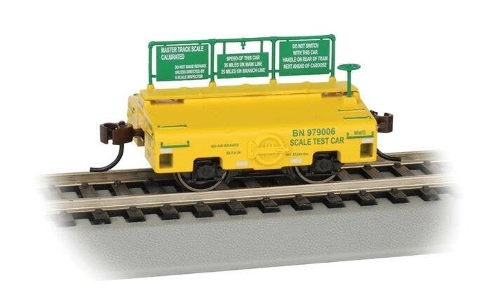 Scale Test Weight Car - Ready to Run -- Burlington Northern 979006 (yellow, green), HO, Bachmann Industries 74402